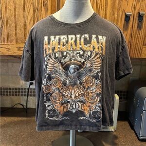 🌈American Made Black and Orange Graphic Tee